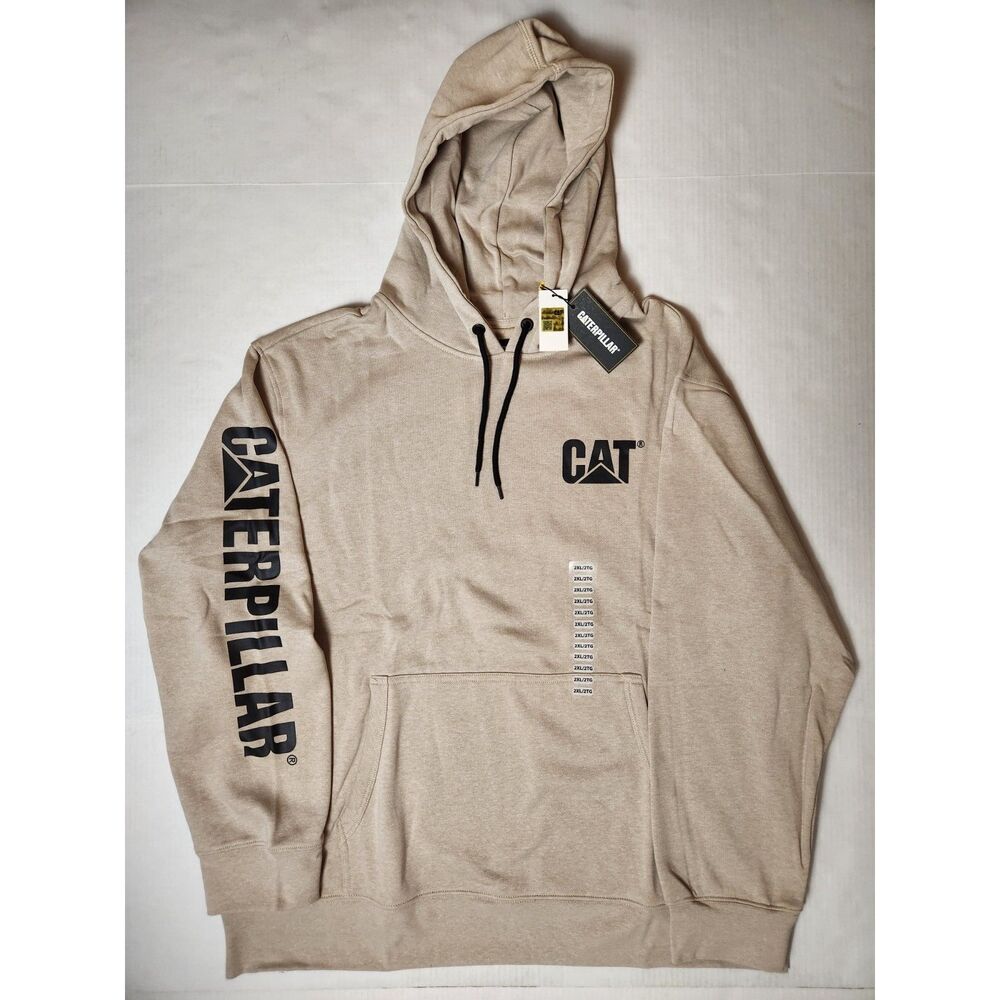 Caterpillar CAT Relaxed Fit Hoodie Men's 2XL Hummus Heather